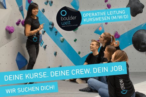 Die Boulderwelt Dortmund sucht eine Operative Leitung Kurswesen