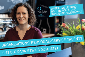 Boulderwelt Dortmund sucht eine Operative Leitung Bouldercafe und Kundenservice