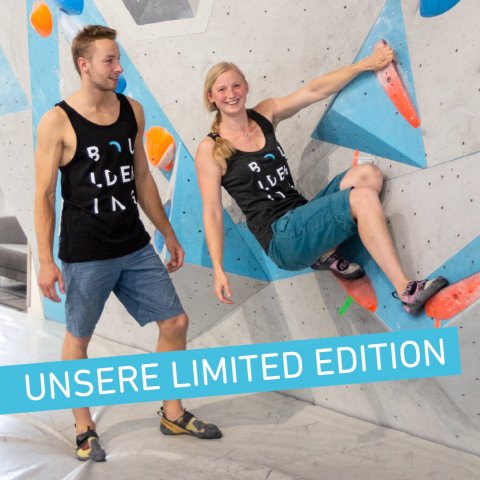 "bouldering" Limited Edition der Boulderwelt - schicke Merchandise Klamotten