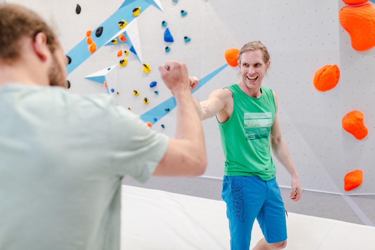 Bouldern in der Boulderwelt, Bouldersession