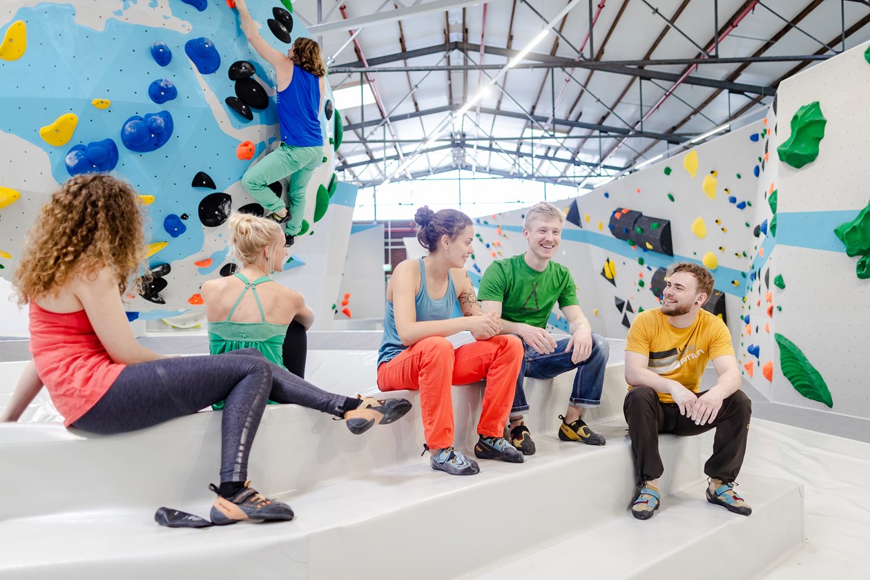 Bouldern in der Boulderwelt, Bouldersession