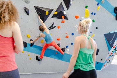 Bouldern in der Boulderwelt, Bouldersession