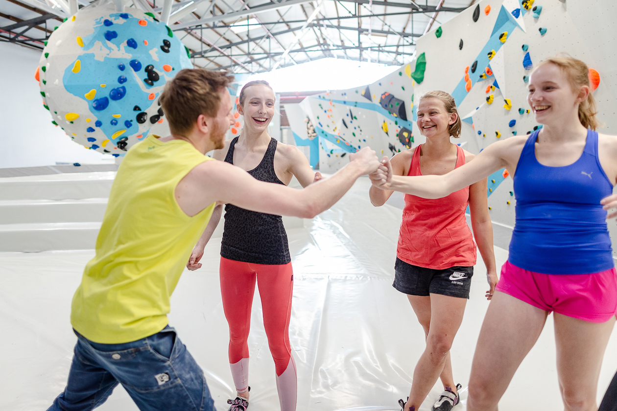 Bouldern in der Boulderwelt, Bouldersession