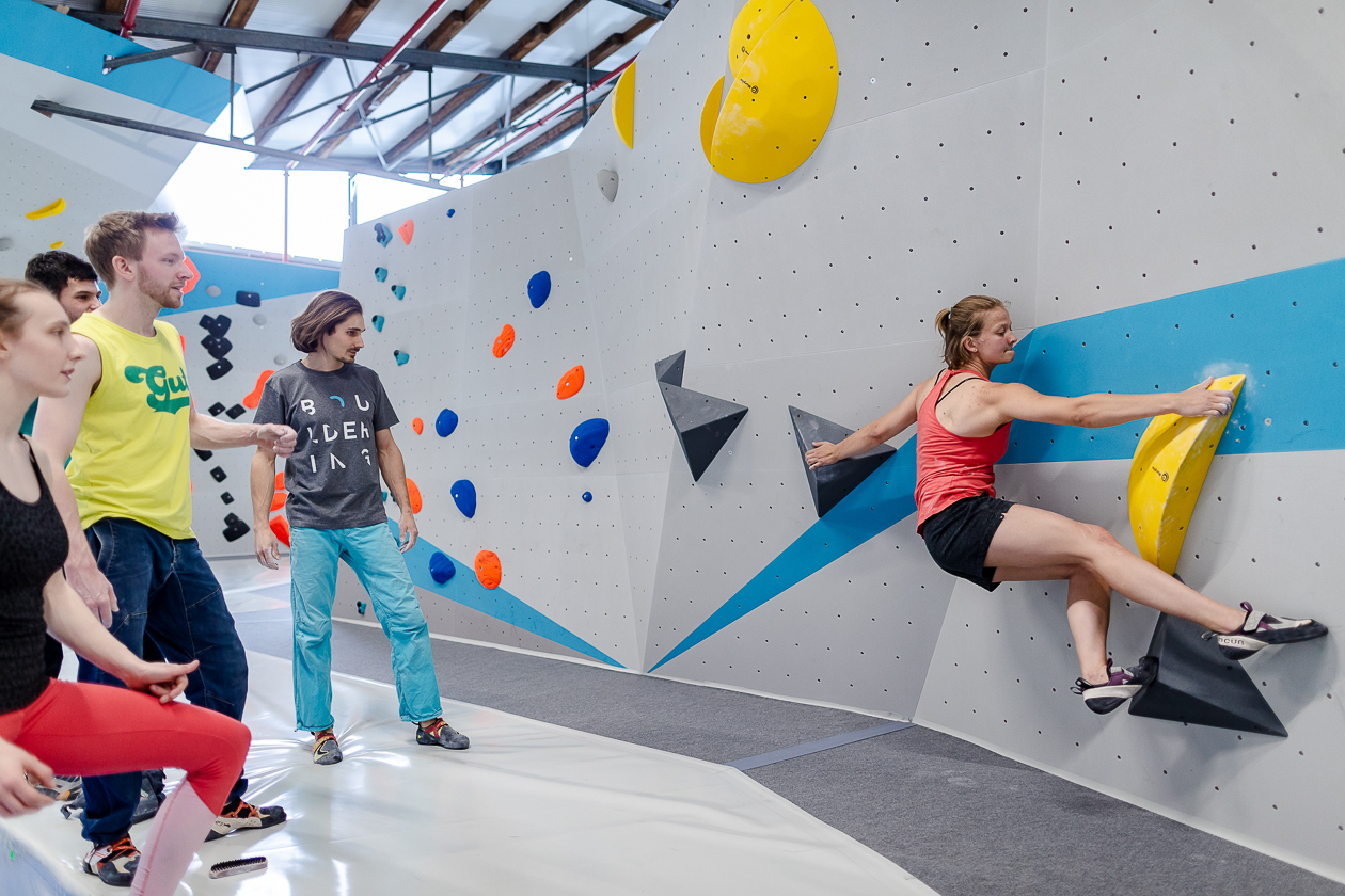 Bouldern in der Boulderwelt, Bouldersession