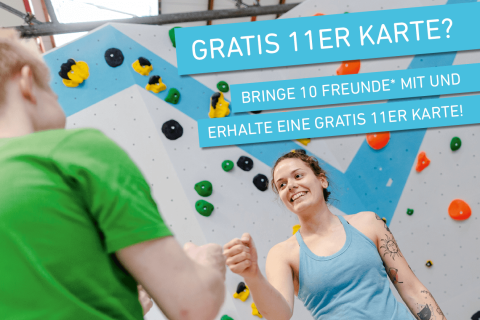 Gratis 11er Karte mit der Bring your friend Stickerkarte