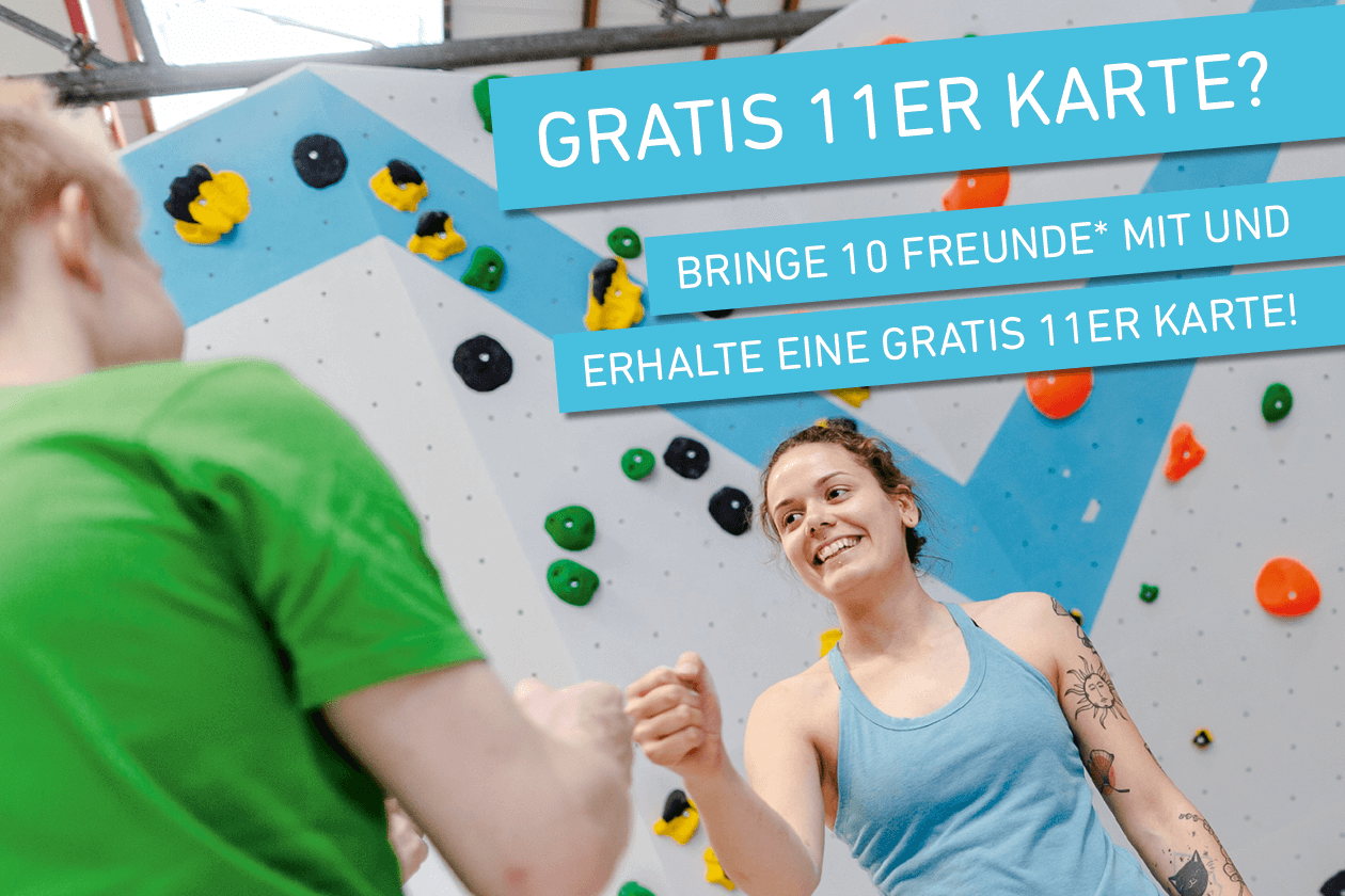 Gratis 11er Karte mit der Bring your friend Stickerkarte