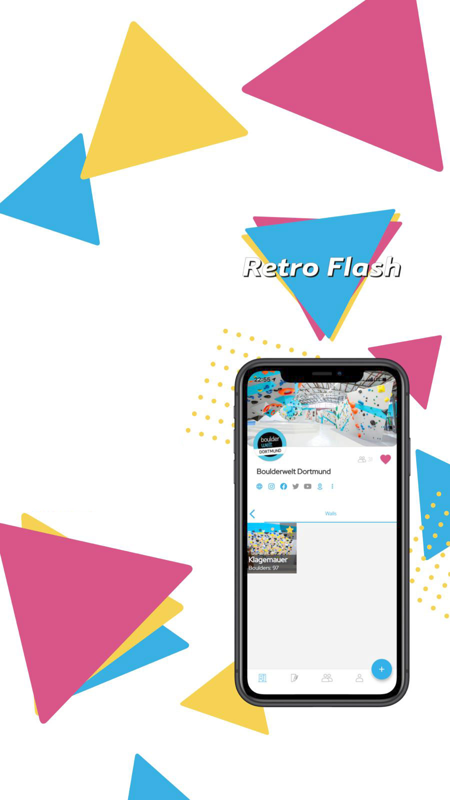 Filtermöglichkeiten - Mehr Spaß an der Definierwand mit der Retro Flash App in der Boulderwelt Dortmund