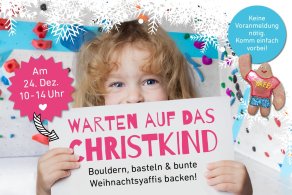 Warten auf das Christkind in der Boulderwelt Dortmund