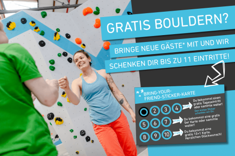Bring your friend Aktion in der Boulderwelt Dortmund