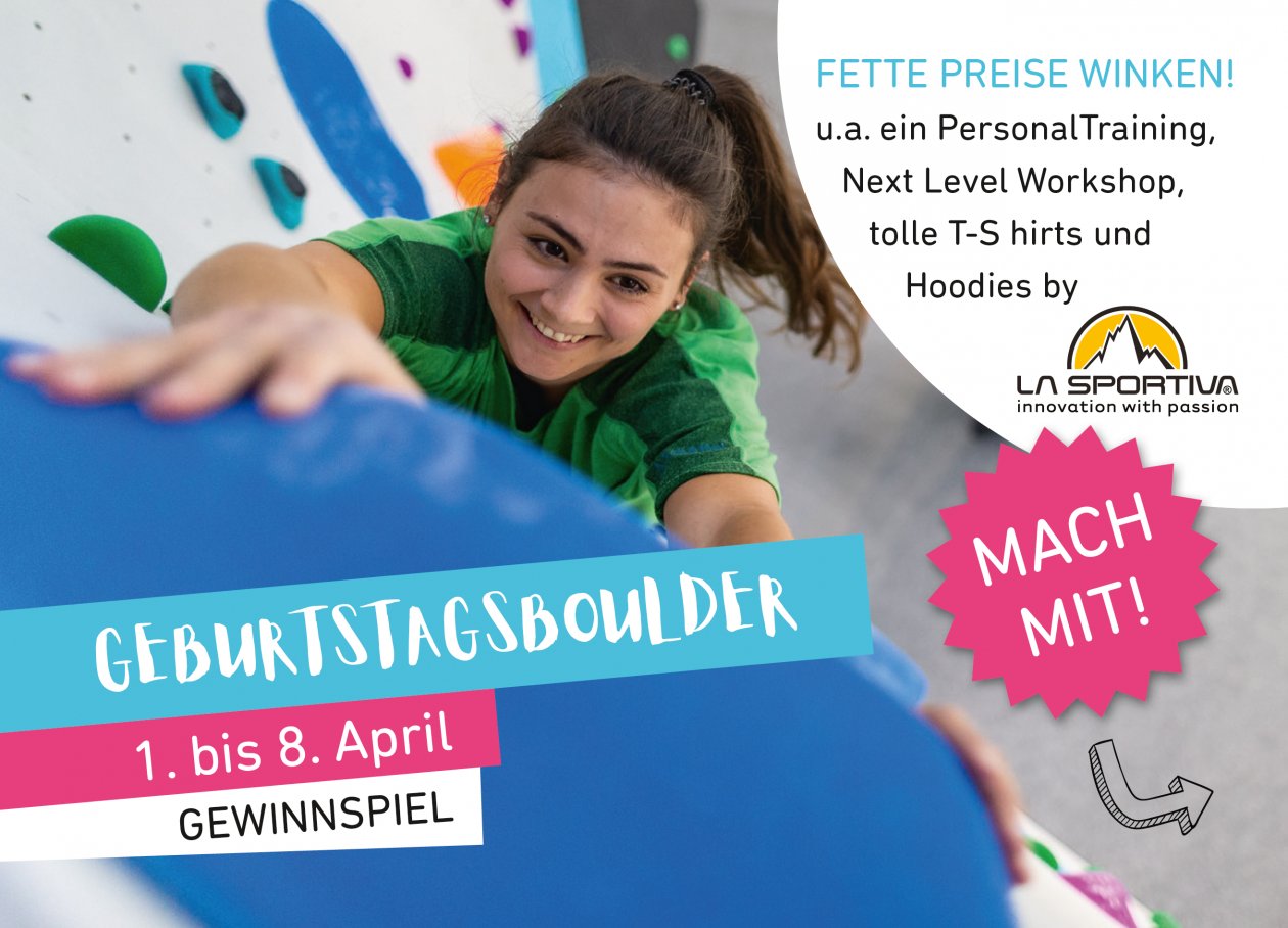 Geburtstagsboulder Gewinnspiel Boulderwelt Dortmund