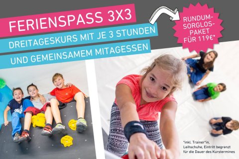 Kinder beim Bouldern in der Boulderwelt