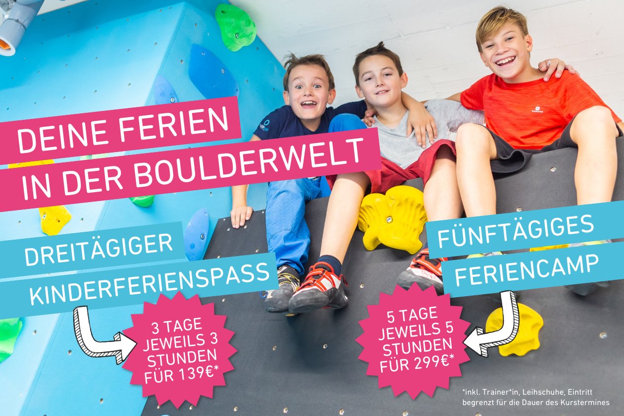 Ferienprogramm für Kinder in der Boulderwelt Dortmund