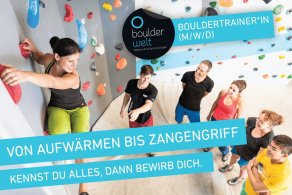 Die Boulderwelt Dortmund sucht Bouldertrainer.