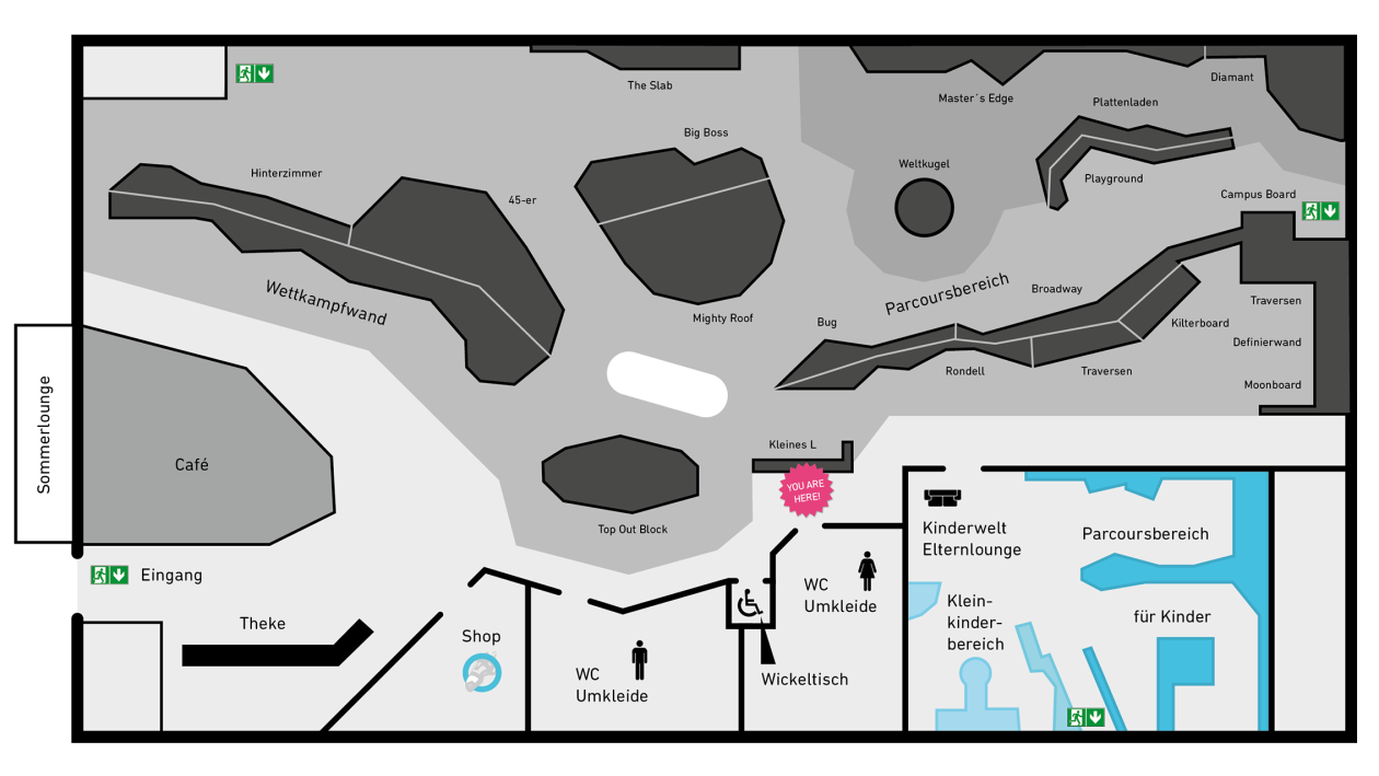 Hallenplan Boulderwelt Dortmund