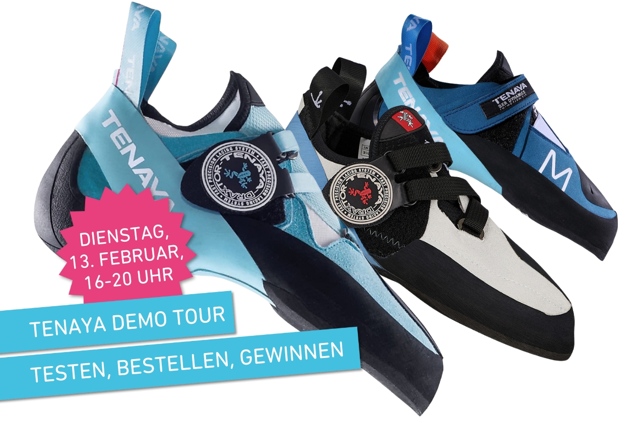 Tenaya Demo Tour - Schuhtest Event im Boulderwelt Shop am Dienstag, 13. Februar