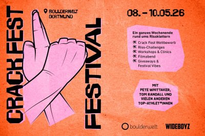 Crack Fest Festival 8.5. bis 10.5. in der Boulderwelt Dortmund