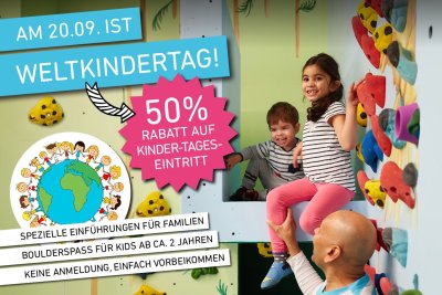 50 % auf alle Kinder-Tageseintritte am 20.9.