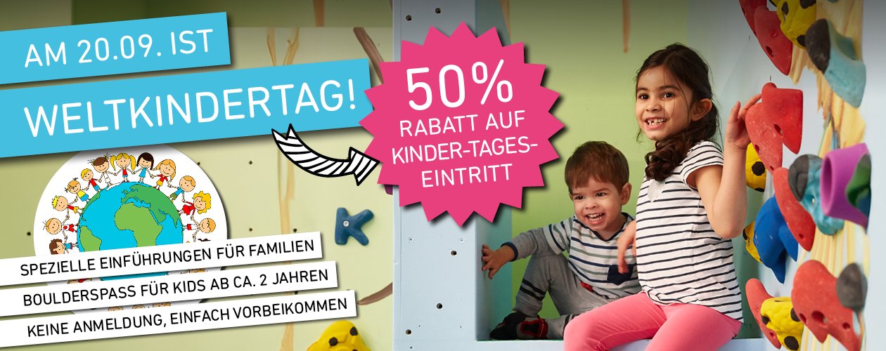 50 % auf alle Kinder-Tageseintritte am 20.9.