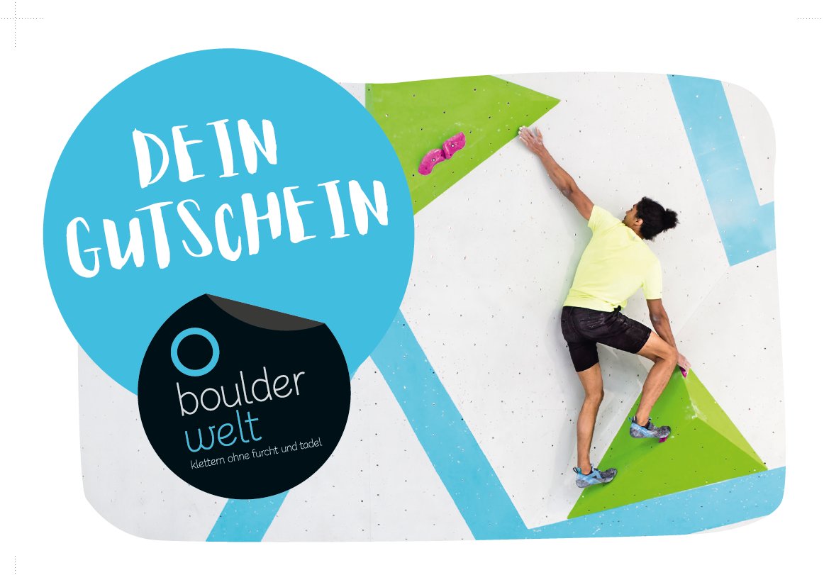 Der Boulderwelt Gutschein – Das perfekte Geschenk für alle Bouldernde. Ganz bequem in der Halle oder mobil über Boulderwelt PLUS.