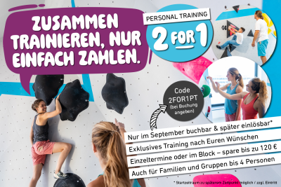 2 for 1 Personal Training: Traininert zusammen, zahlt nur einmal